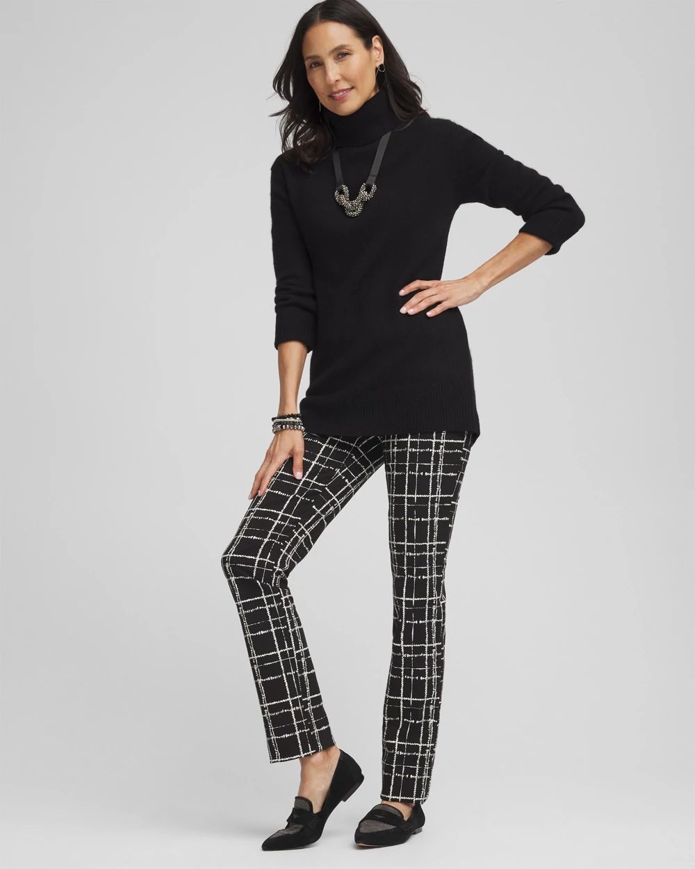 Brigitte Plaid Slim Pants
