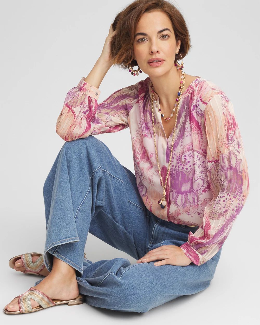 Georgette Pintuck Blouse