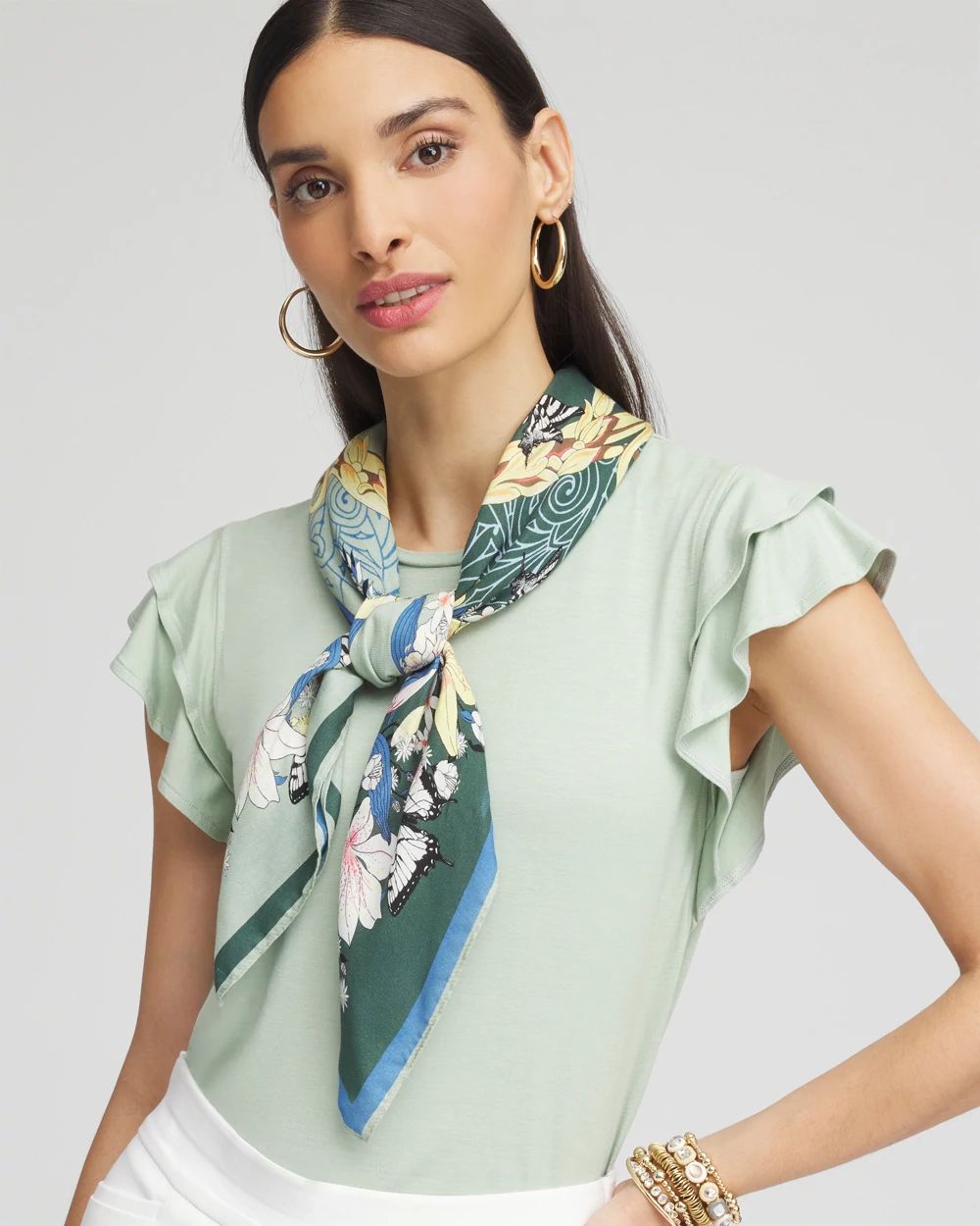 Spring Butterflies Square Neckerchief