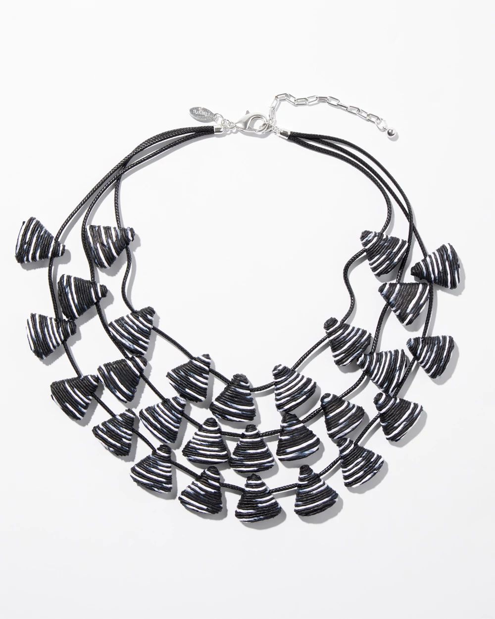 Black & White Multistrand Necklace