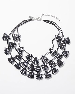 Black & White Multistrand Necklace