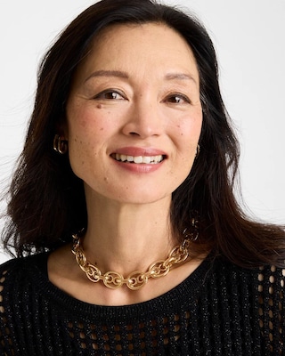 Mariner Goldtone Link Necklace click to view larger image.