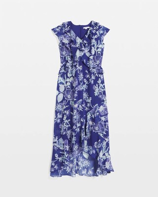 Fit and Flare Chiffon Ruffle Dress click to view larger image.