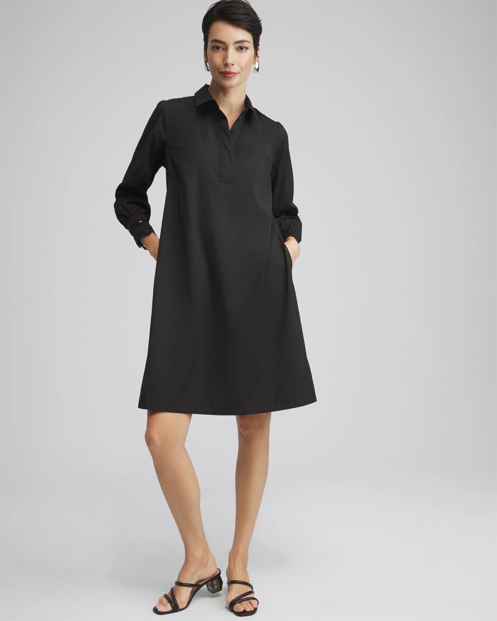 Poplin Ric Rac Shirt Dress