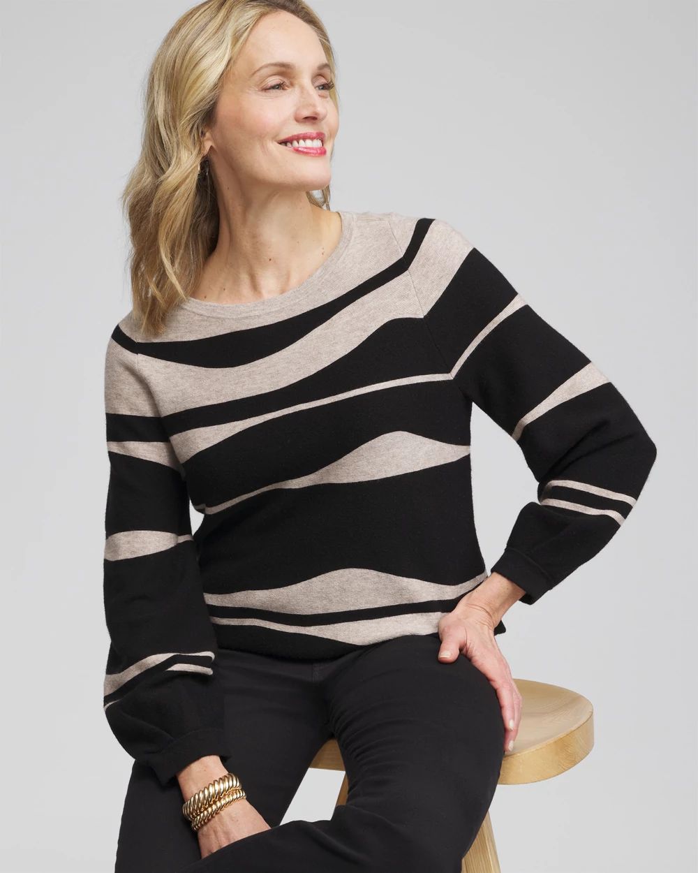 Lantern Sleeve Pullover Sweater