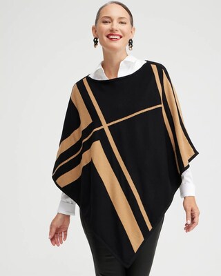Reversible Knit Triangle Poncho