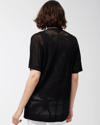 Palm Print Lace Cardigan
