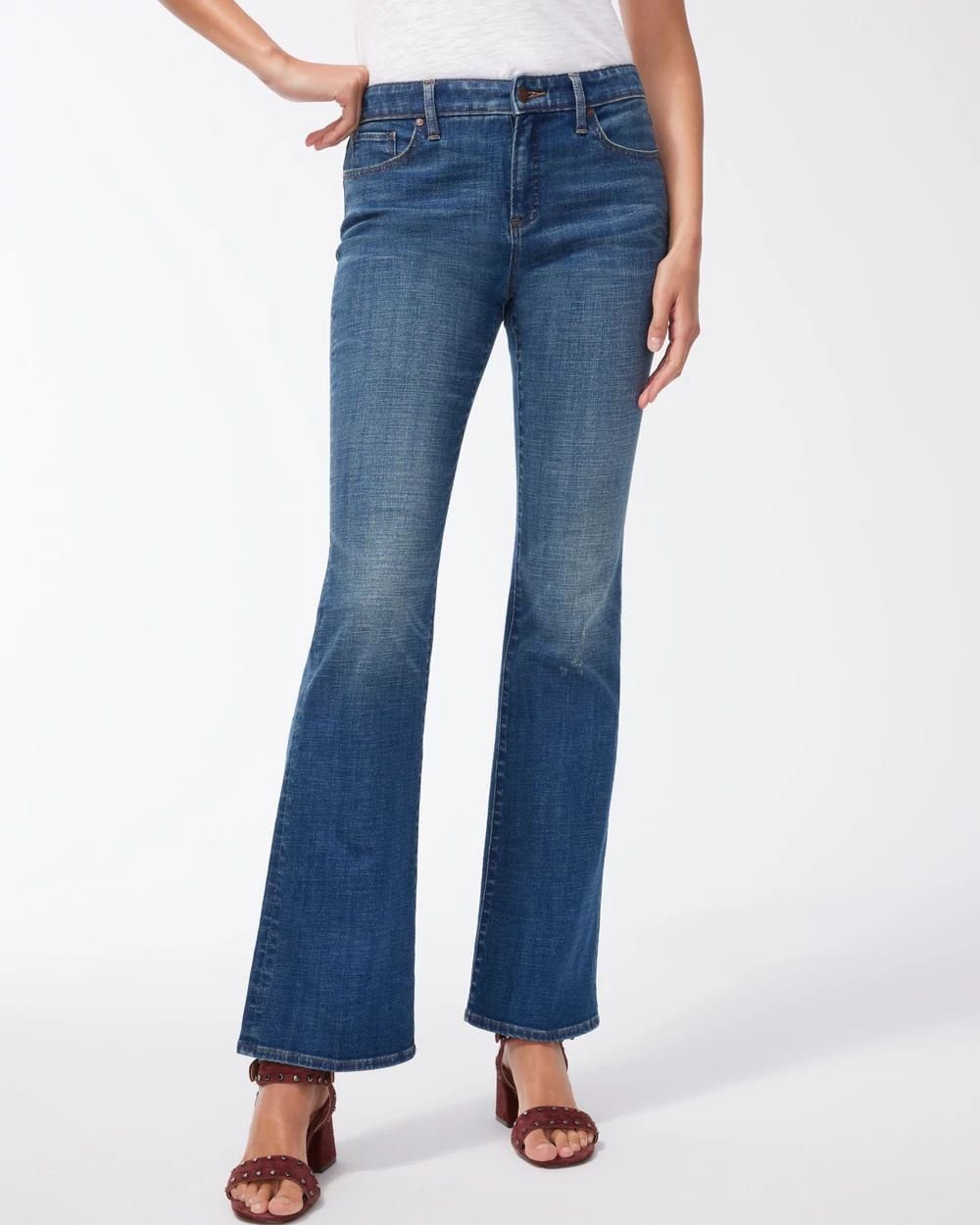Petite Girlfriend Flare Jeans