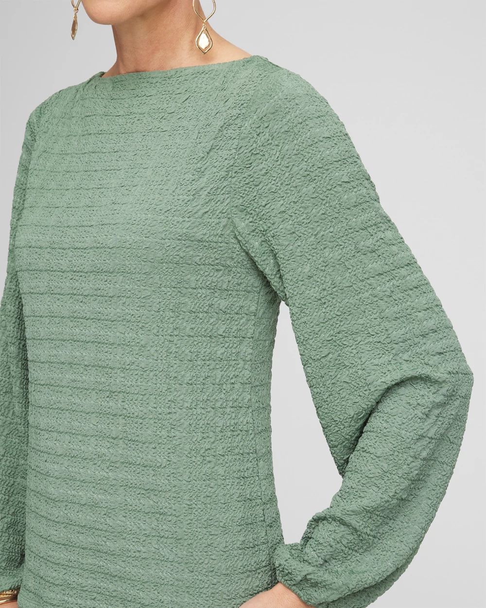Smocked Boatneck Top click to view larger image.