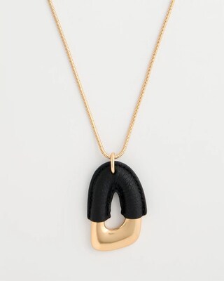 Black-Gold Pendant Necklace click to view larger image.