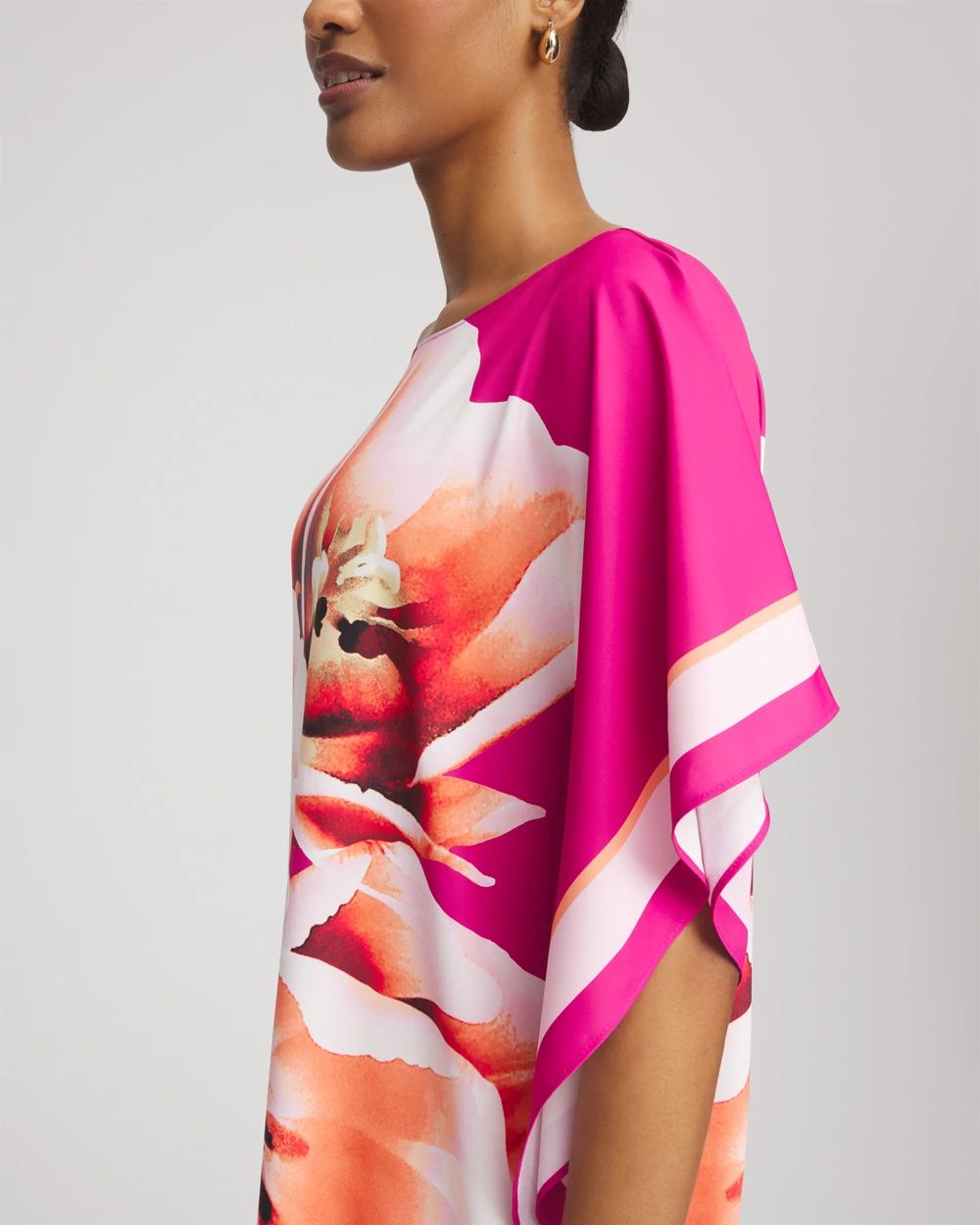 Floral Silky Kaftan Dress