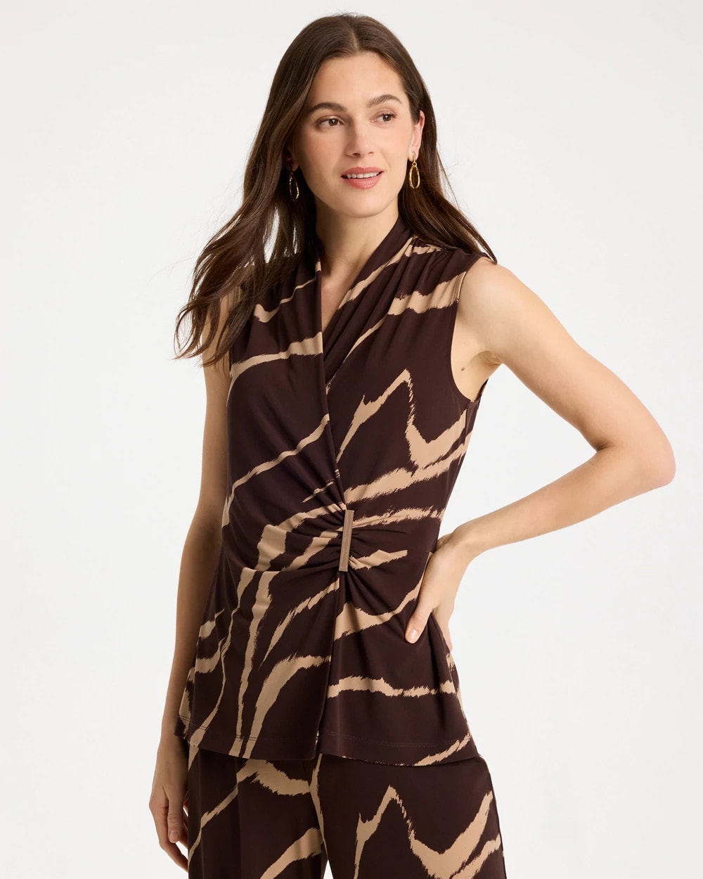 Travelers™ Zebra Knit Wrap Top