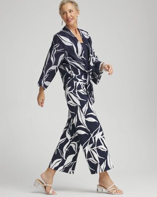 Brigitte Swirl Wide Leg Cropped Pants