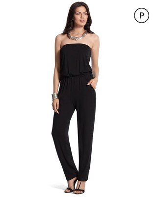 Petite Convertible Black Jumpsuit