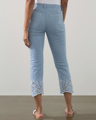 Girlfriend Embellished Stripe Crops