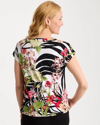 Tropical Nights Refined Button Tee click to view larger image.