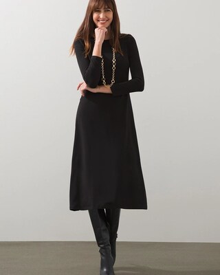 Long Sleeve Column Midi Dress