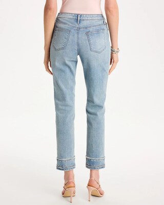 Girlfriend Slim Fray Hem Stud Ankle Jeans click to view larger image.