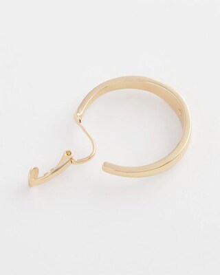 No Droop™ Gold Tone Hoop Clip-On Earrings click to view larger image.