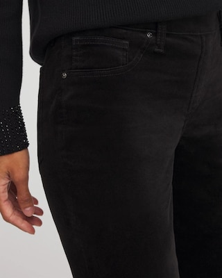 Velveteen Pull-On Flared Jeans click to view larger image.