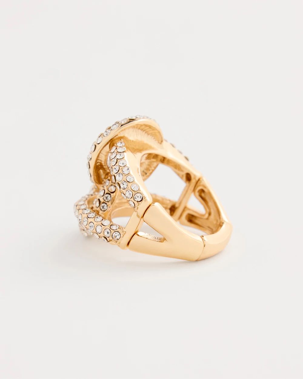 Pave Knot Stretch Ring click to view larger image.