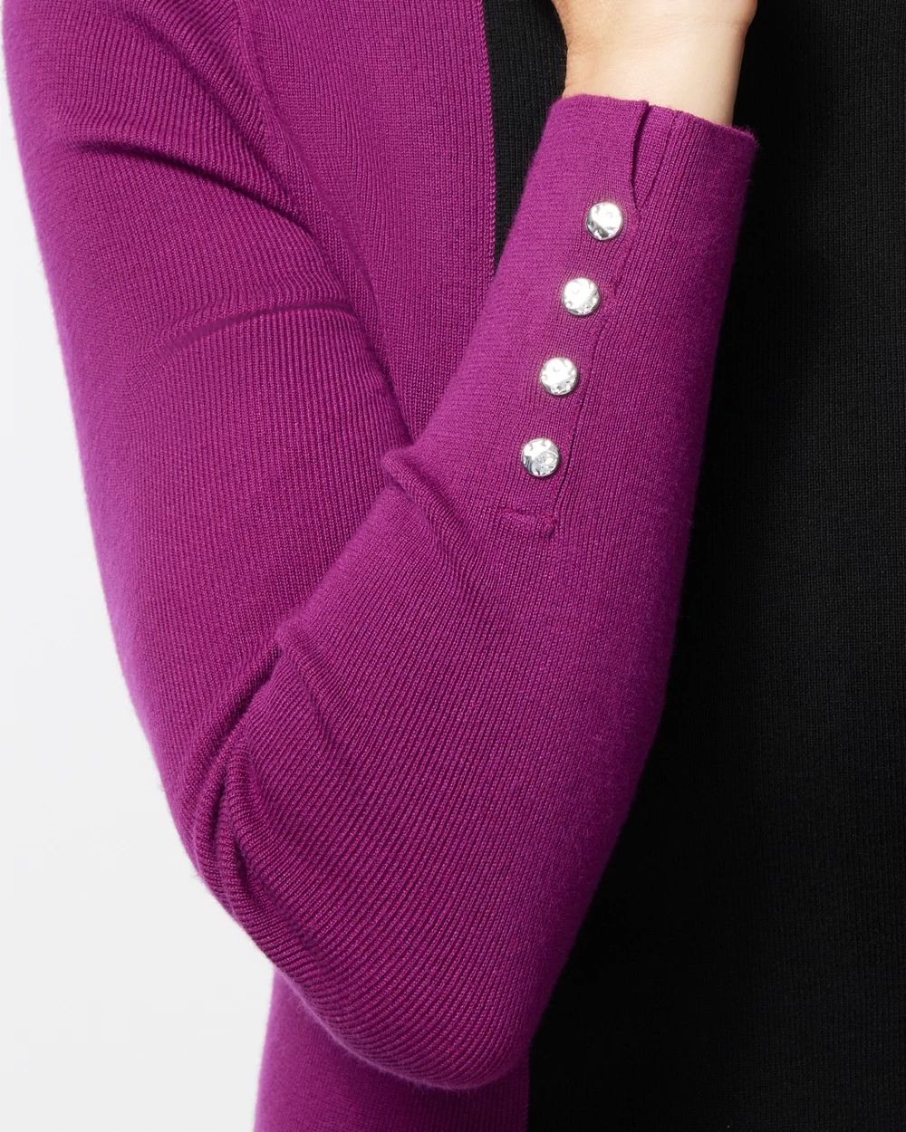 ECOVERO Warm Colorblock Turtleneck Sweater