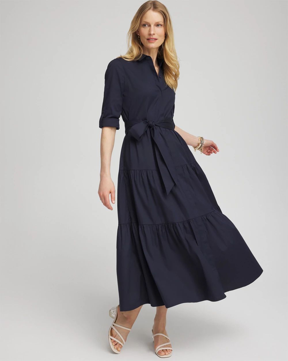 Poplin Maxi Shirt Dress