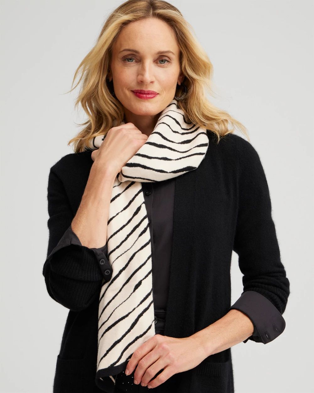 Jacquard Zebra Print Scarf
