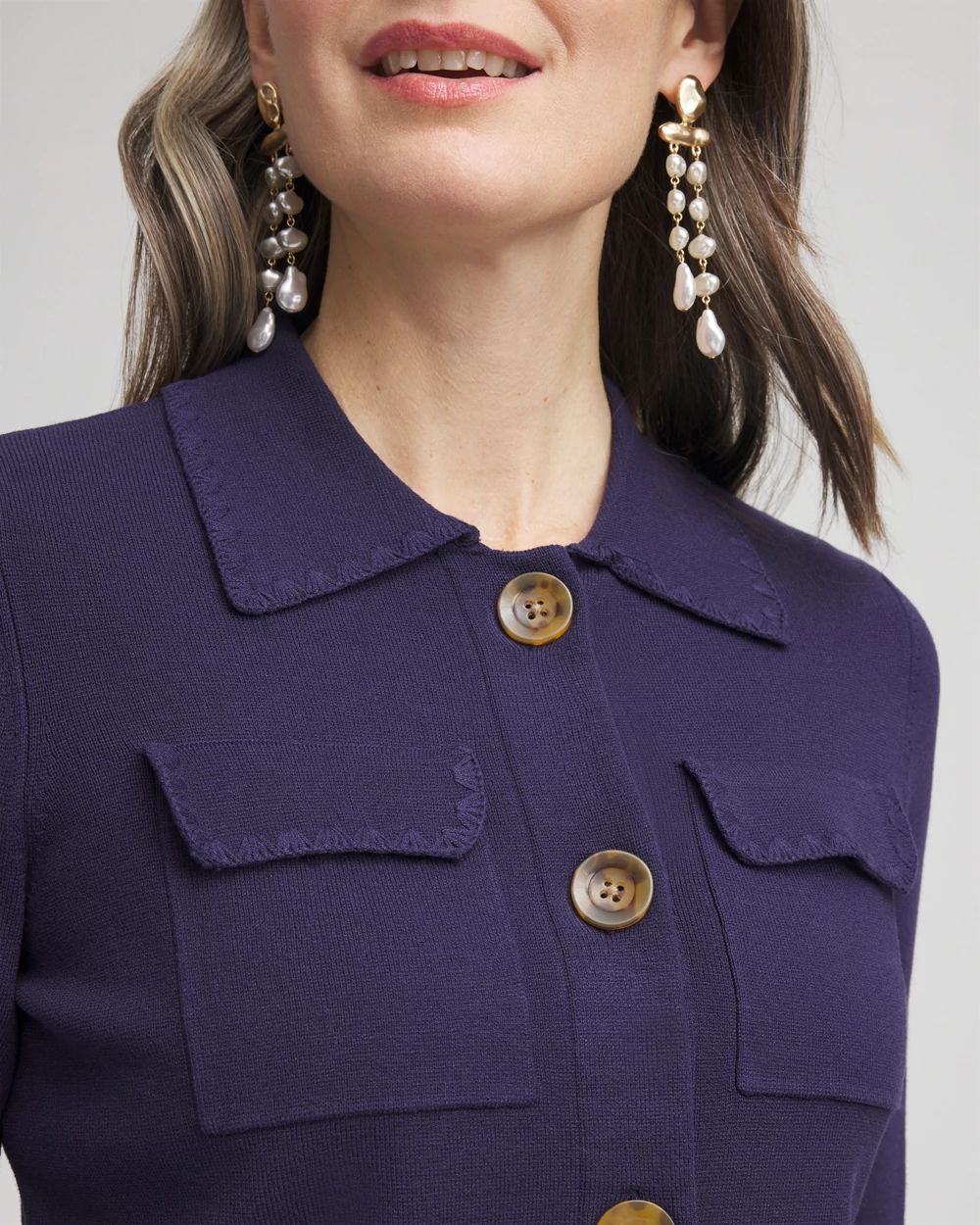 Collared Button-Down Cardigan