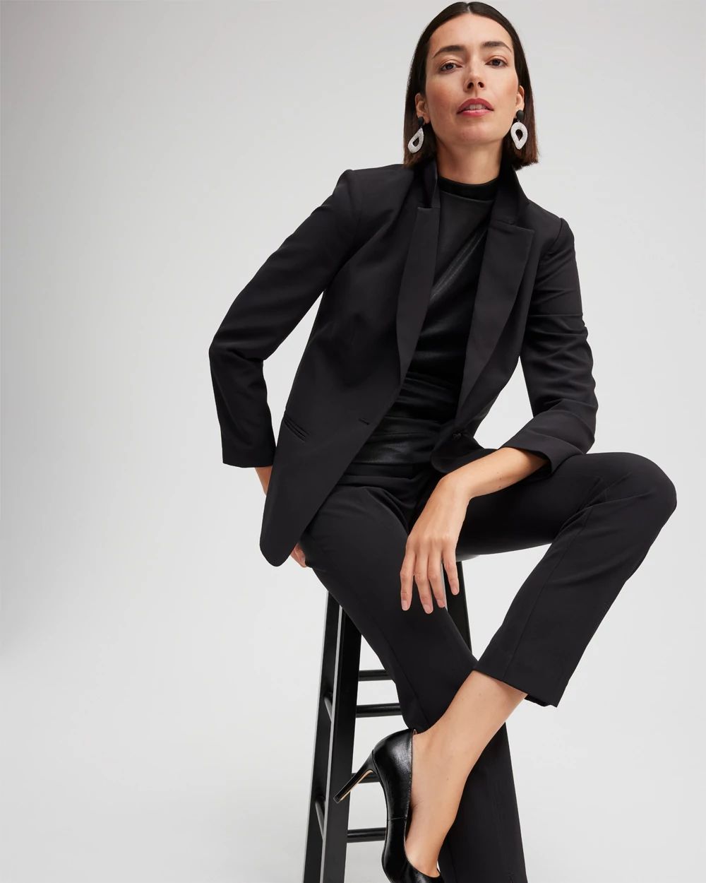 Black Label Button Blazer