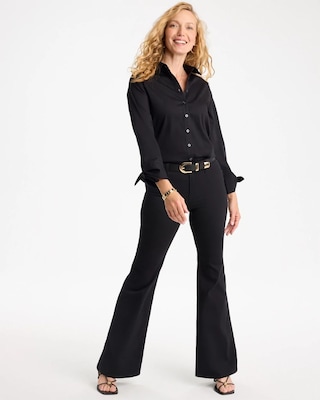 No Iron™ Stretch Tie-Cuff Shirt click to view larger image.