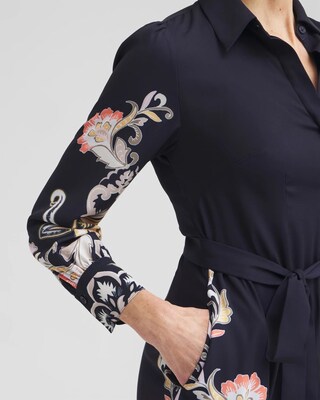 Floral Maxi Shirt Dress click to view larger image.