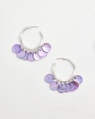 Purple Pearlescent Oyster Earrings