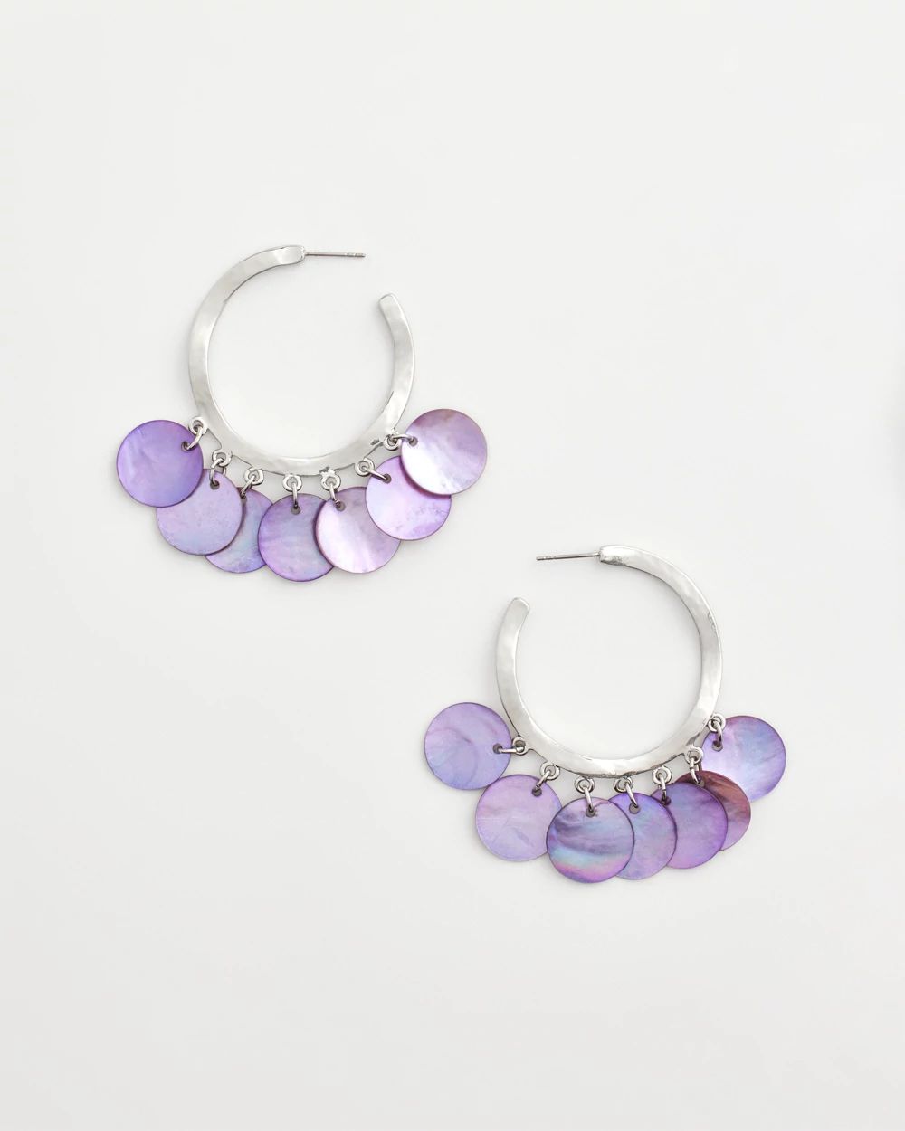 Purple Pearlescent Oyster Earrings