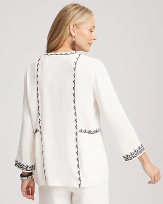 Satin Embroidered Blouse click to view larger image.