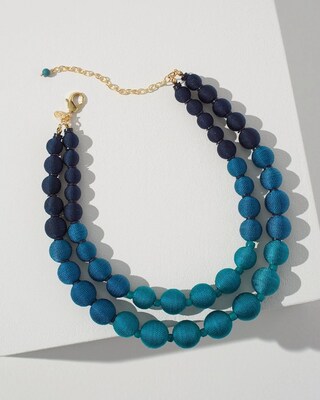Wrapped Beads Multi-Strand Necklace