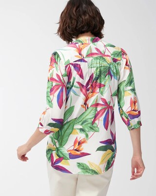 Floral Button Cuff Top