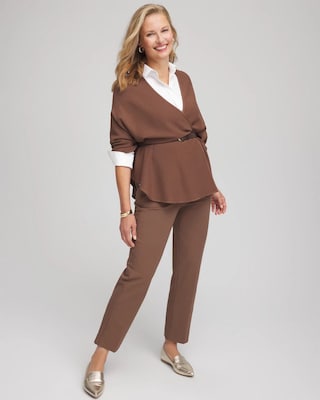 Lightweight Juliet Straight Ankle Pants click to view larger image.