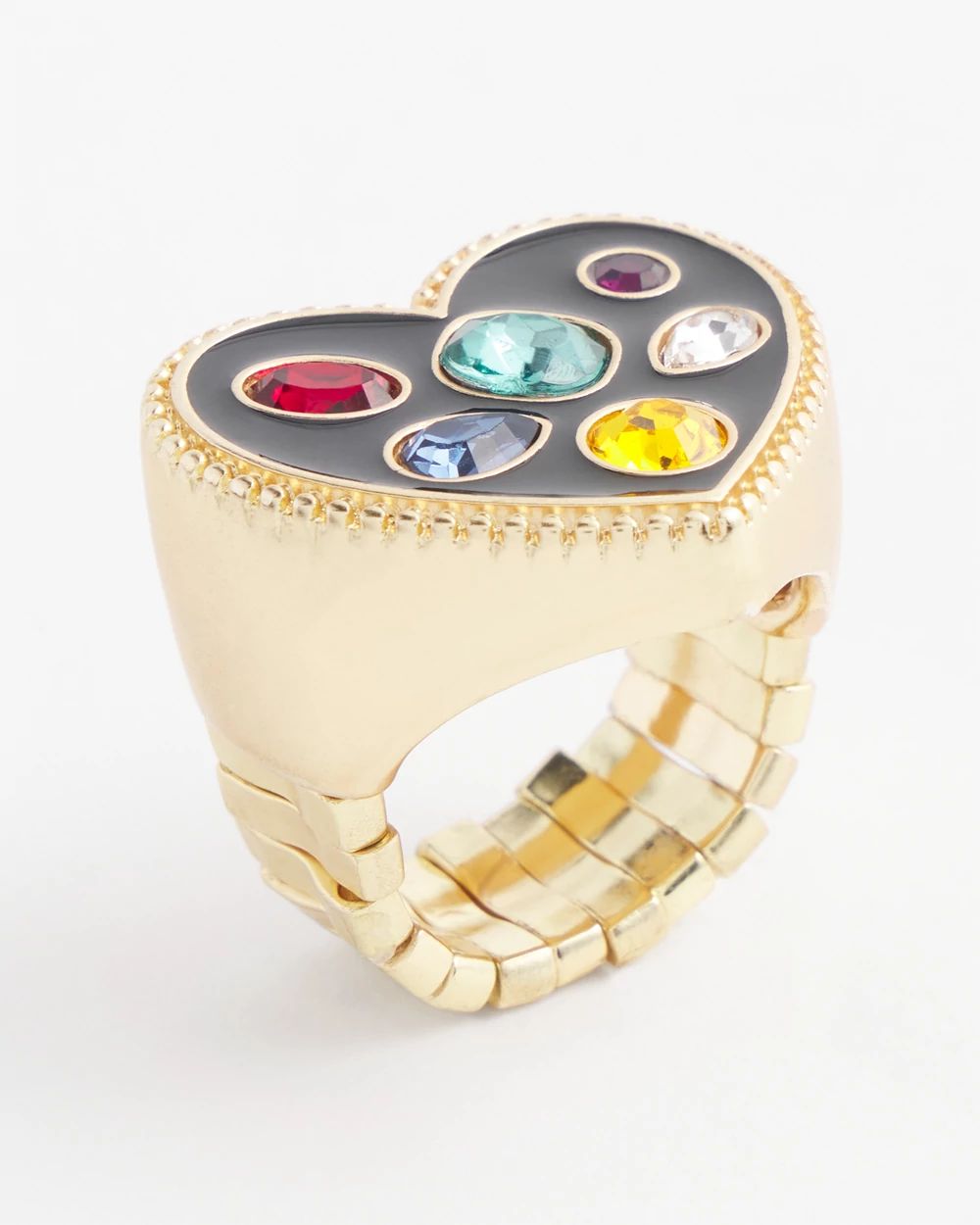 Multicolor Heart Ring