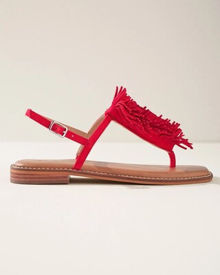 Fringe Thong Sandals