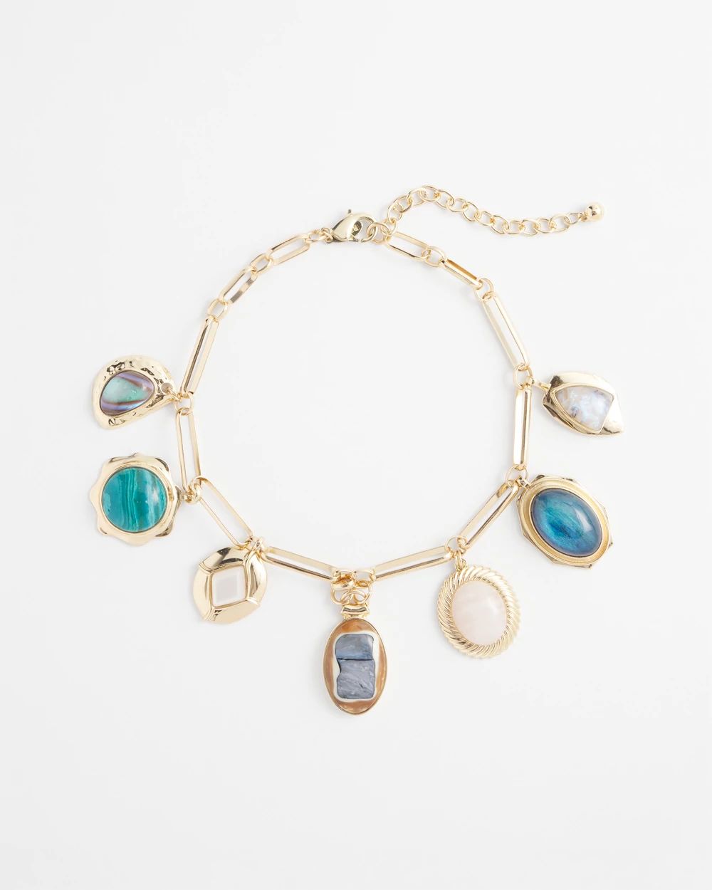 Blue Multi Charm Necklace