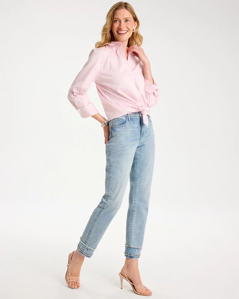 No Iron™ Stretch Striped Shirt click to view larger image.