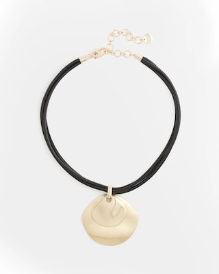 Gold Pendant On Cord