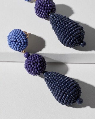 Blue Ombre Seed Bead Earrings