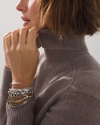 Cashmere Turtleneck Tunic Sweater