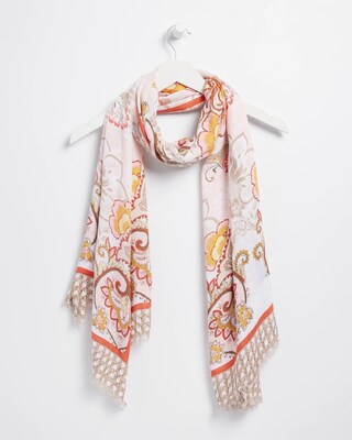 Floral Tile Oblong Scarf