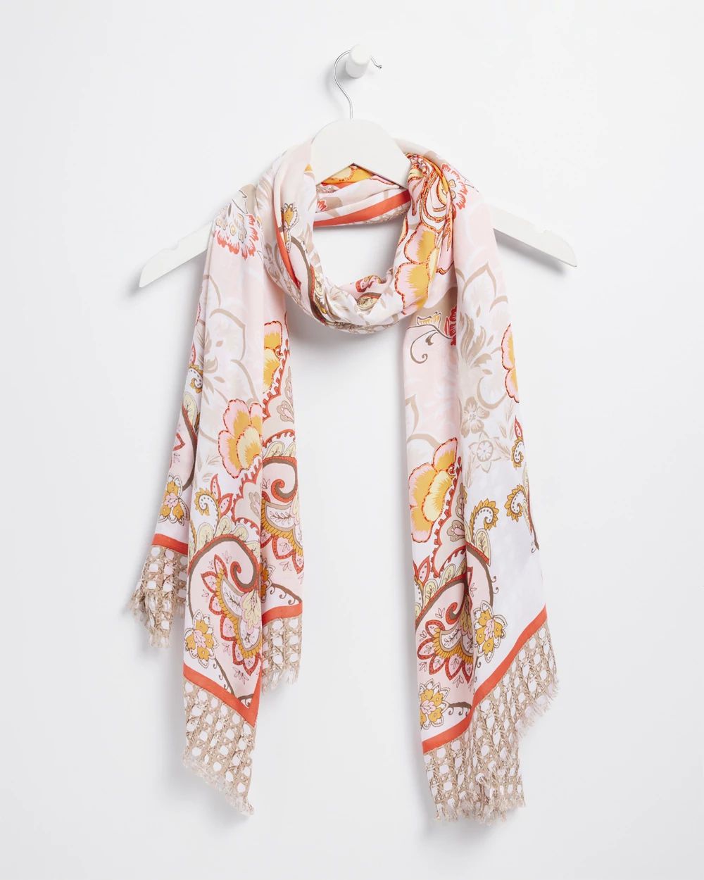 Floral Tile Oblong Scarf