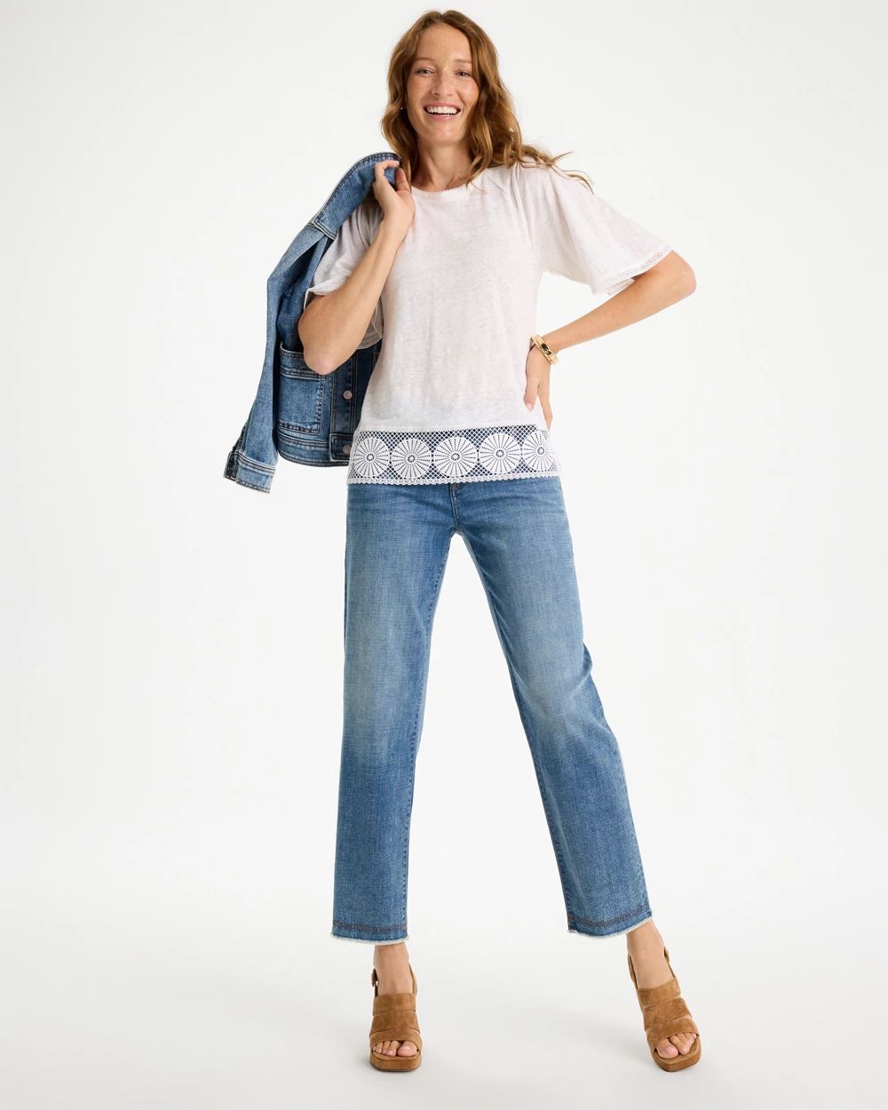 Linen Crochet Tee click to view larger image.