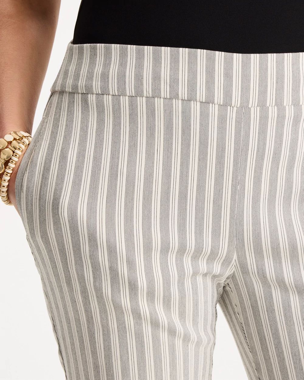 Striped Straight Crop Pant click to view larger image.