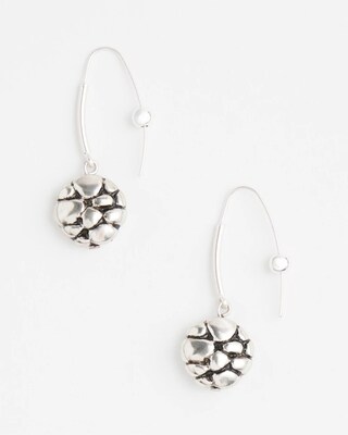 No Droop™ Silver Tone Threader Earrings